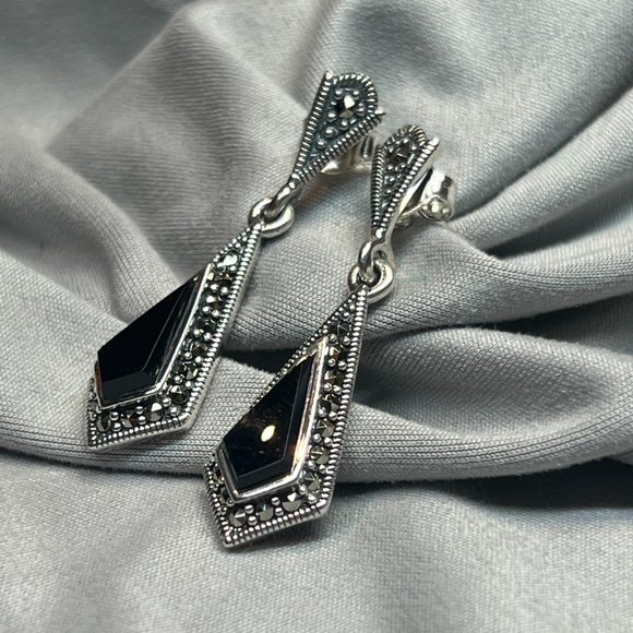 **SOLD***Sterling Silver Drop Kite Earrings Dangle Earrings for Women 925 Silver - Picture 7 of 10